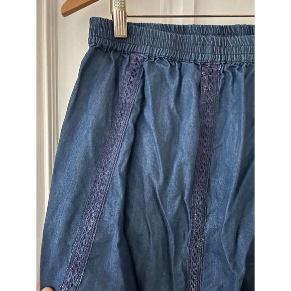 G unit fashion chambray and lace ribbon denim skirt  M - Picture 3 of 4